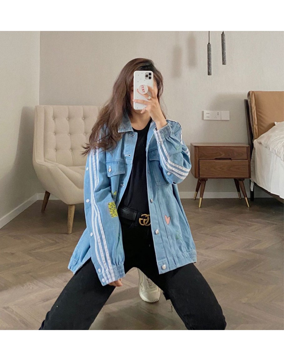 Jean jacket and adidas pants best sale